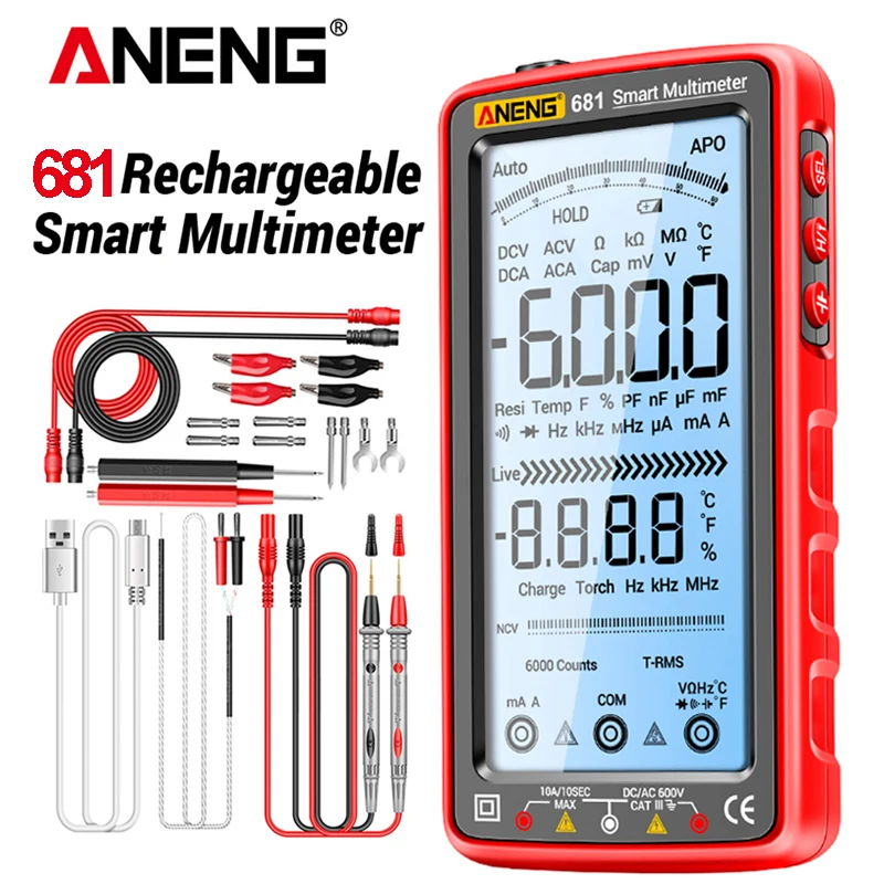ANENG 681 Rechargable Digital Multimeter