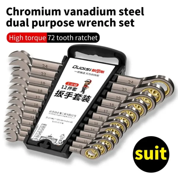 Dual-use Ratchet Head Quick Wrench Set