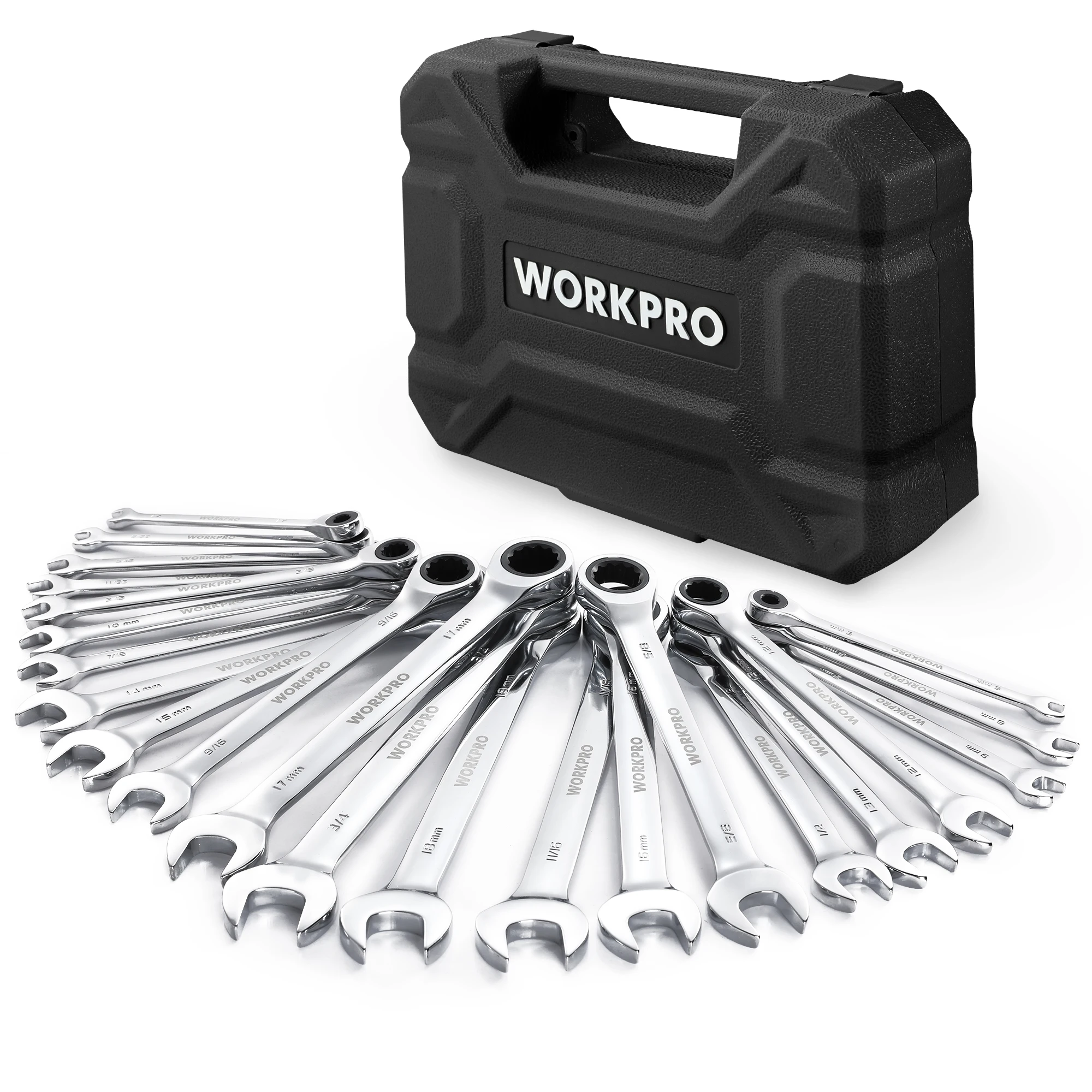 WORKPRO 23pc Ratcheting Wrench Set